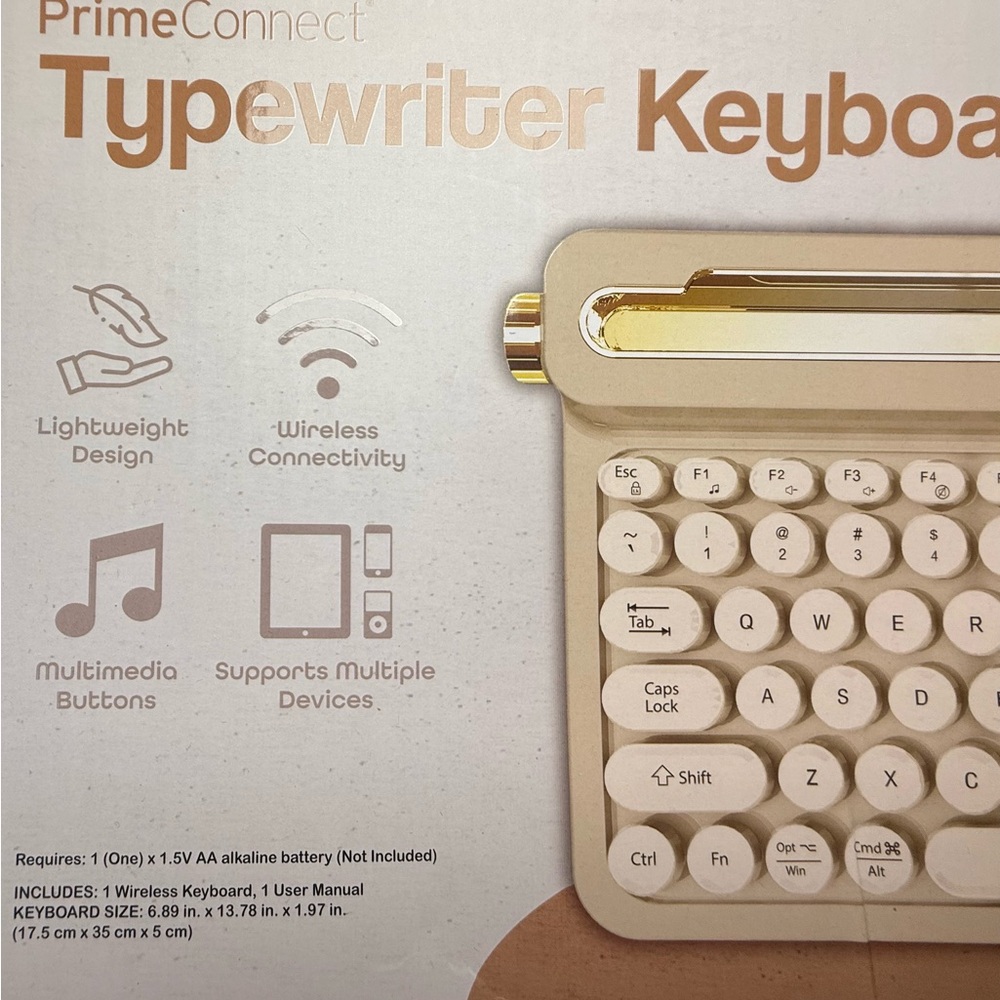 Champagne Bluetooth Keyboard - Picture 2 of 3